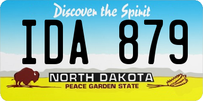 ND license plate IDA879