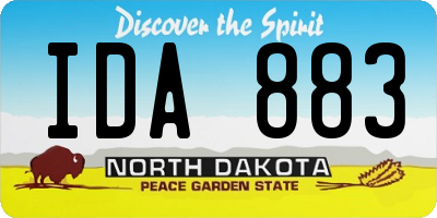 ND license plate IDA883
