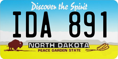 ND license plate IDA891