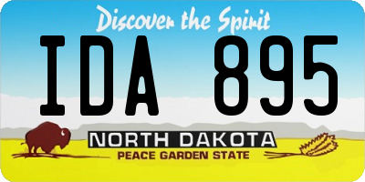 ND license plate IDA895