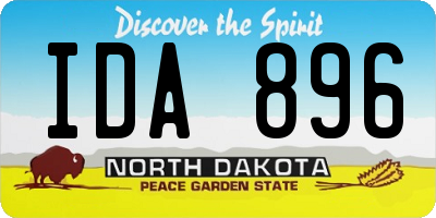 ND license plate IDA896