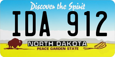 ND license plate IDA912