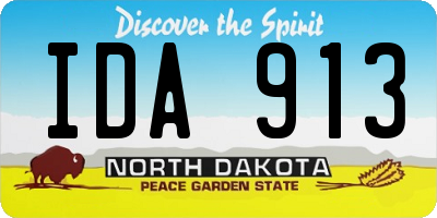 ND license plate IDA913