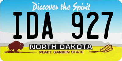 ND license plate IDA927