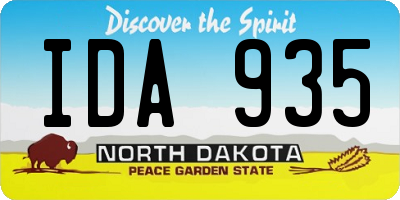 ND license plate IDA935