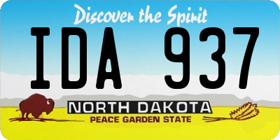 ND license plate IDA937