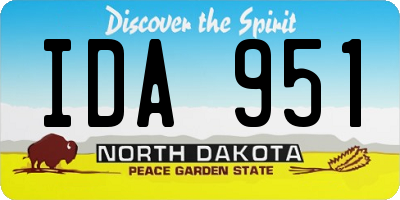 ND license plate IDA951