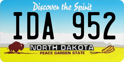 ND license plate IDA952