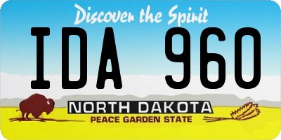 ND license plate IDA960