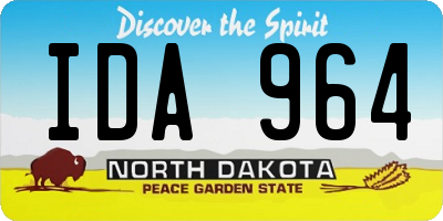 ND license plate IDA964