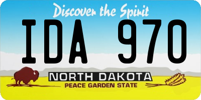 ND license plate IDA970