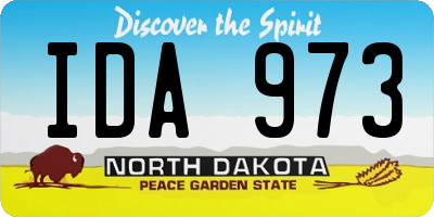 ND license plate IDA973