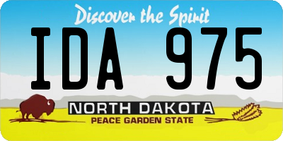 ND license plate IDA975