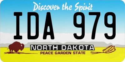 ND license plate IDA979