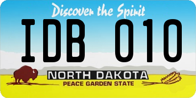 ND license plate IDB010