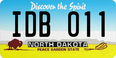 ND license plate IDB011