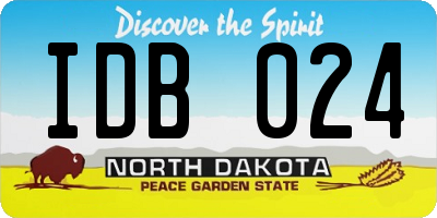 ND license plate IDB024