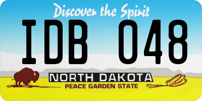 ND license plate IDB048