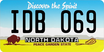 ND license plate IDB069