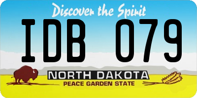 ND license plate IDB079
