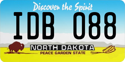 ND license plate IDB088