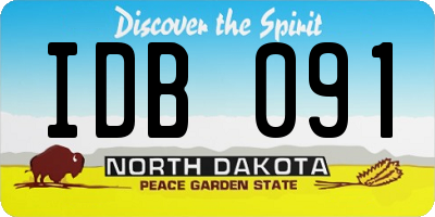 ND license plate IDB091
