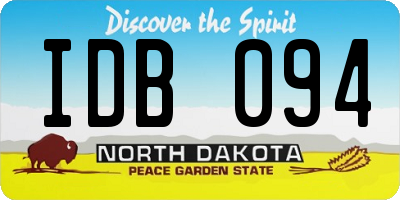 ND license plate IDB094