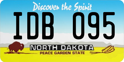ND license plate IDB095