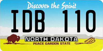 ND license plate IDB110