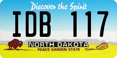 ND license plate IDB117