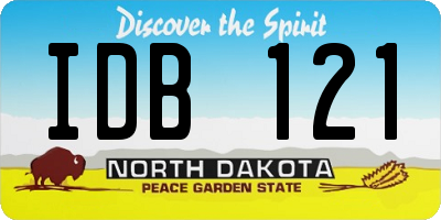 ND license plate IDB121