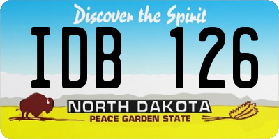 ND license plate IDB126