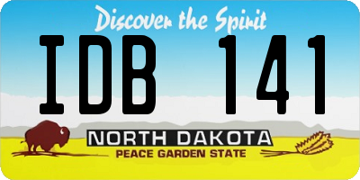 ND license plate IDB141