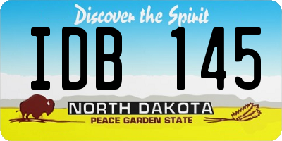 ND license plate IDB145