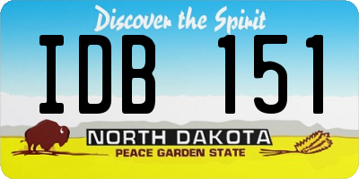 ND license plate IDB151