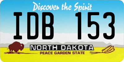 ND license plate IDB153