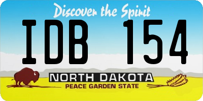 ND license plate IDB154