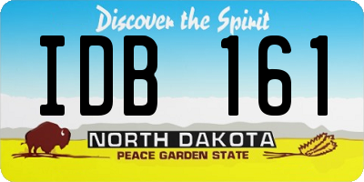 ND license plate IDB161