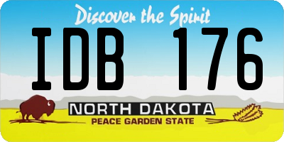 ND license plate IDB176