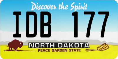 ND license plate IDB177