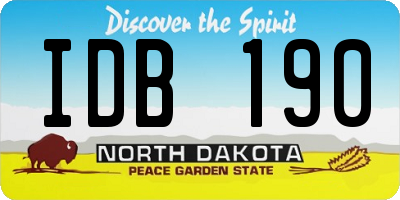 ND license plate IDB190