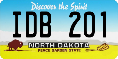 ND license plate IDB201