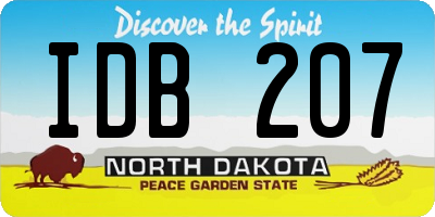 ND license plate IDB207