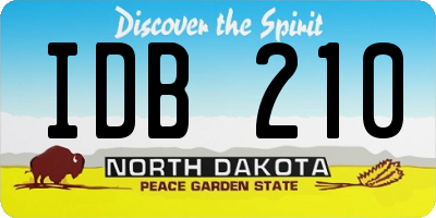 ND license plate IDB210
