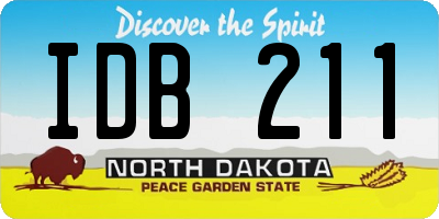 ND license plate IDB211