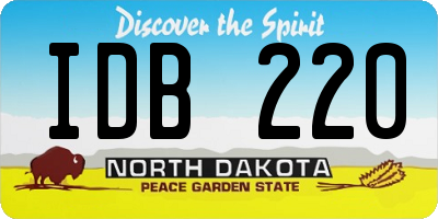 ND license plate IDB220