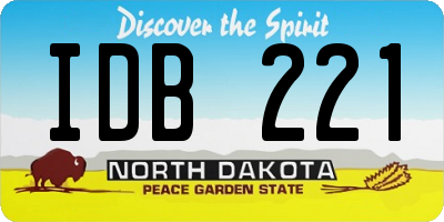 ND license plate IDB221