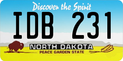 ND license plate IDB231