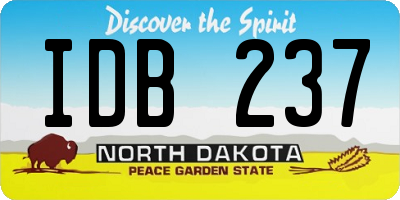 ND license plate IDB237