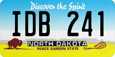 ND license plate IDB241